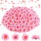 Cherry Blossom Heads,100pcs Artificial Fake Silk Cherry Blossom Petals Sakura Floral Head Decor for Craft Wedding Party